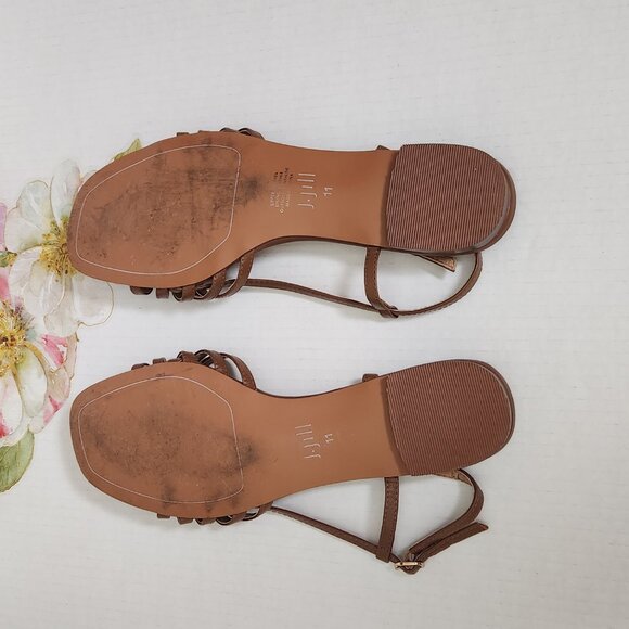 J Jill Women's Size 11 Brown Leather Upper Flat Sandals - Picture 6 of 7